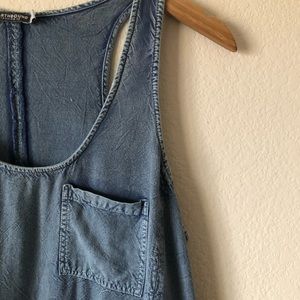 Edgy soft denim tank